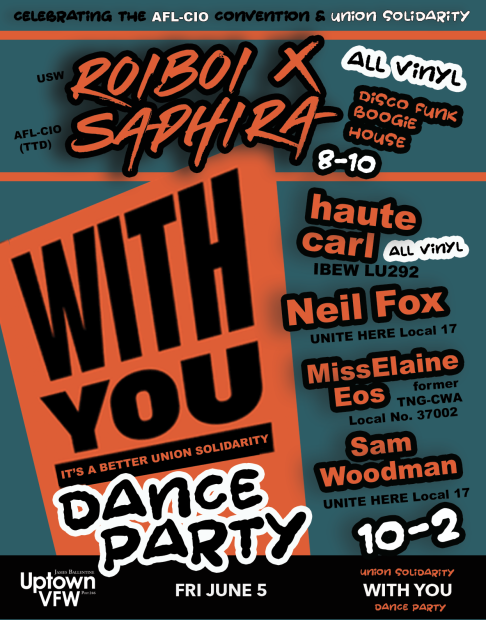 WITH YOU Union Solidarity Dance Party