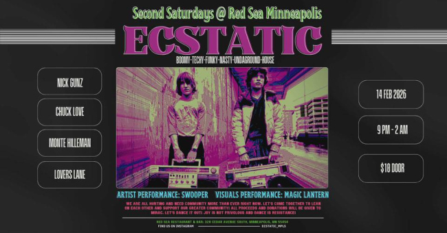 Ecstatic Music Second Saturday Valentine’s Day/ Birthday Fest